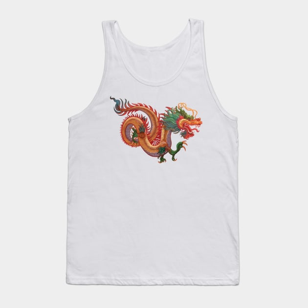 'Imagine Colorful Dragon Tattoo' Dragons Gift Tank Top by ourwackyhome